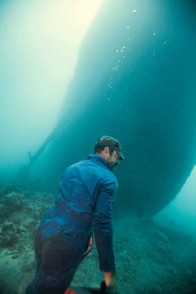 Opération de maintenance sous-marine